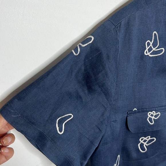 Al's Attire Handmade San Francisco Rockabilly 50s Camp Shirt Abstract Embroidery - Picture 4 of 14